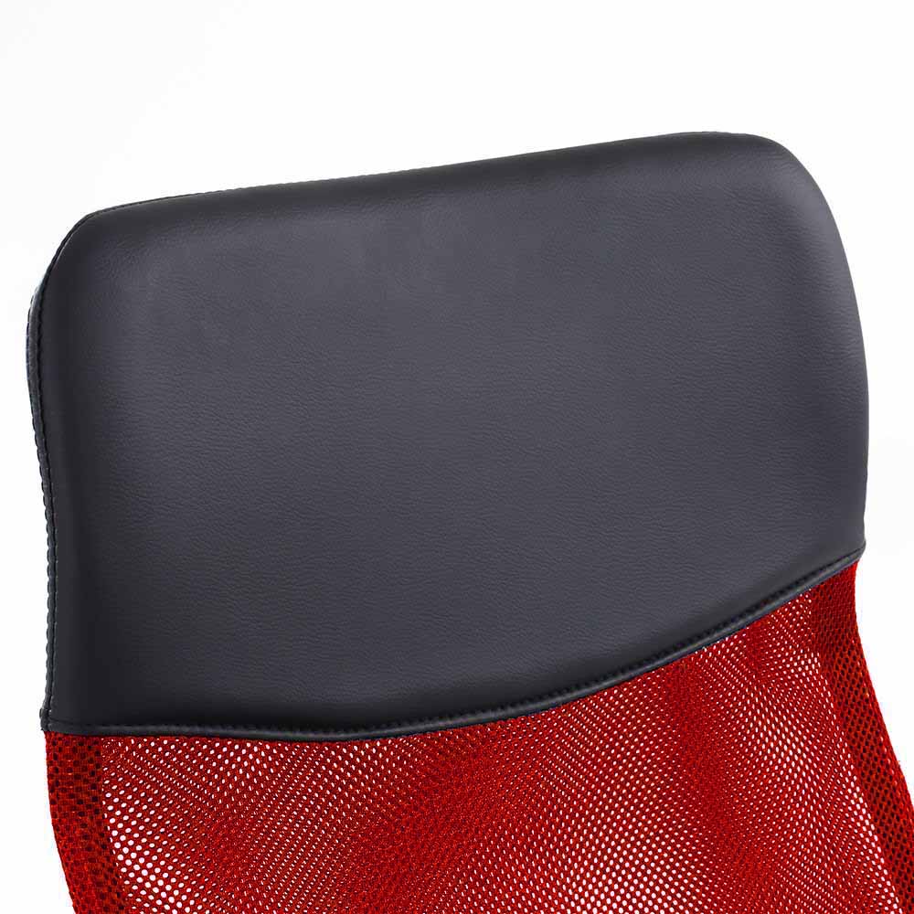 Ergonomic office chair with raised back - red-1