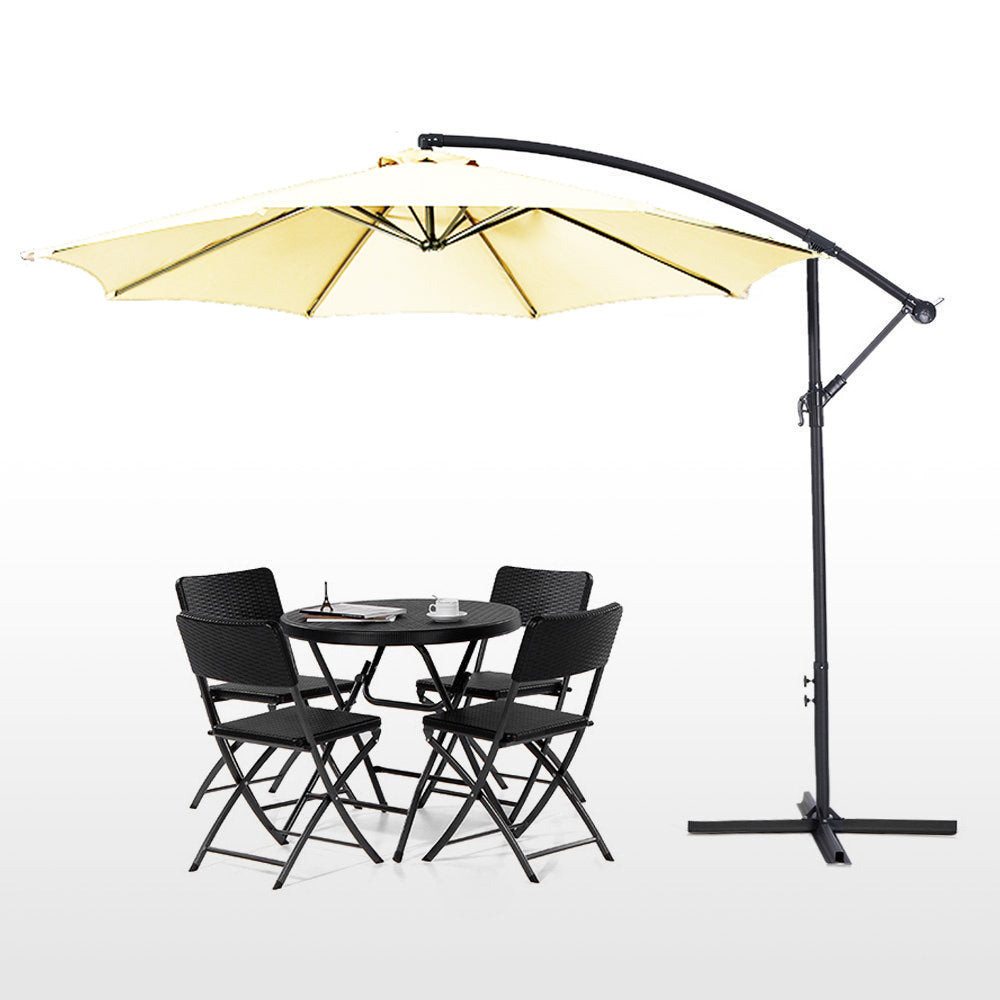Hanging parasol 2.7 m - in several colors-cream-2