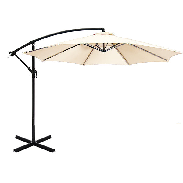 Hanging parasol 2.7 m - in several colors-cream-1