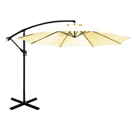 Hanging parasol 2.7 m - in several colors-cream-0