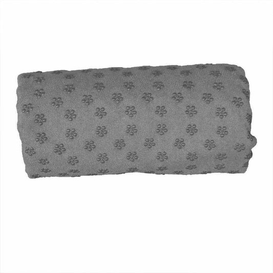 Non-slip yoga towel with gift bag-grey-0